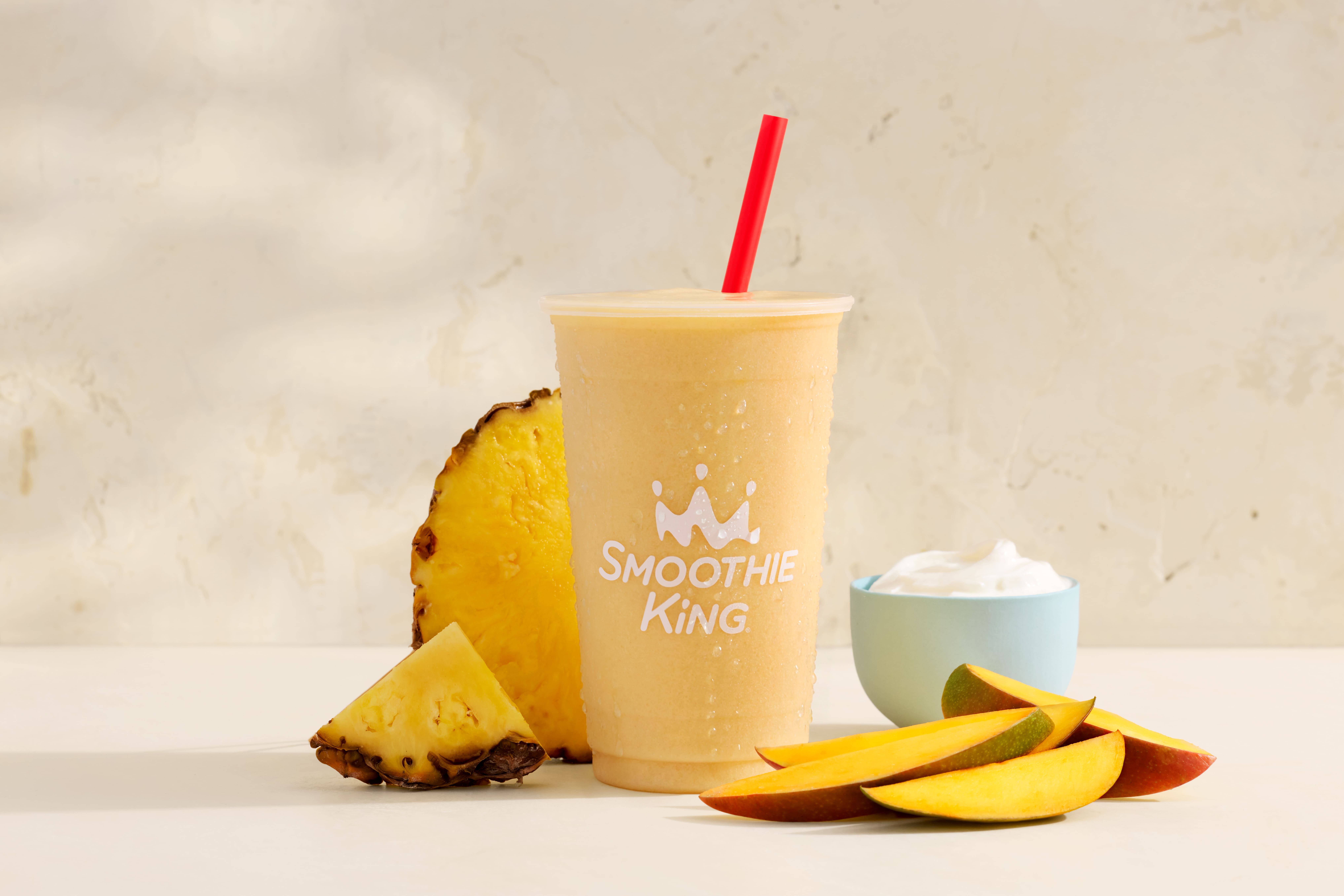 Smoothie King’s High Protein Greek Yogurt Gut Health Pineapple Mango Smoothie