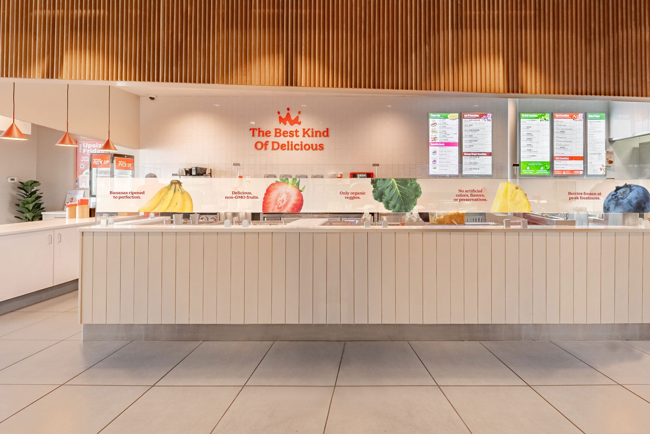 The ordering counter at a Smoothie King location