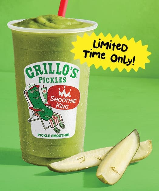 The Pickle Smoothie at Smoothie King: Made with Grillo’s Pickles