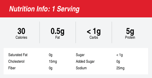 infographic depicting the nutritional information of the Smoothie King whey protein enhancer